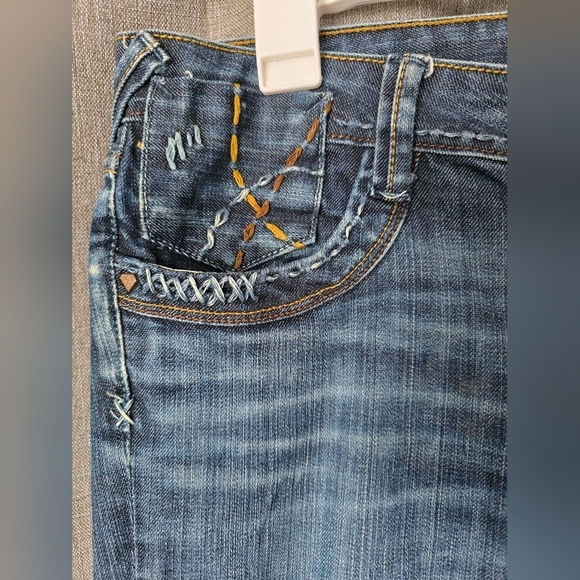 7 Diamonds Womens Boot Cut Jeans Size 31 Embroidered - Picture 2 of 6
